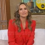 Rhiannon’s red double breasted blazer on Good Morning America