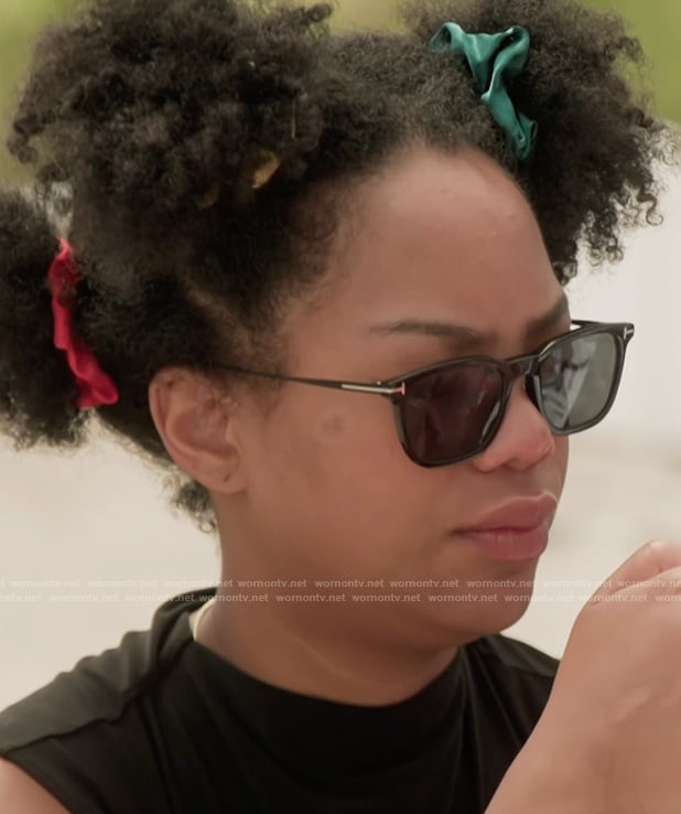 Riley's black sunglasses on Next Gen NYC