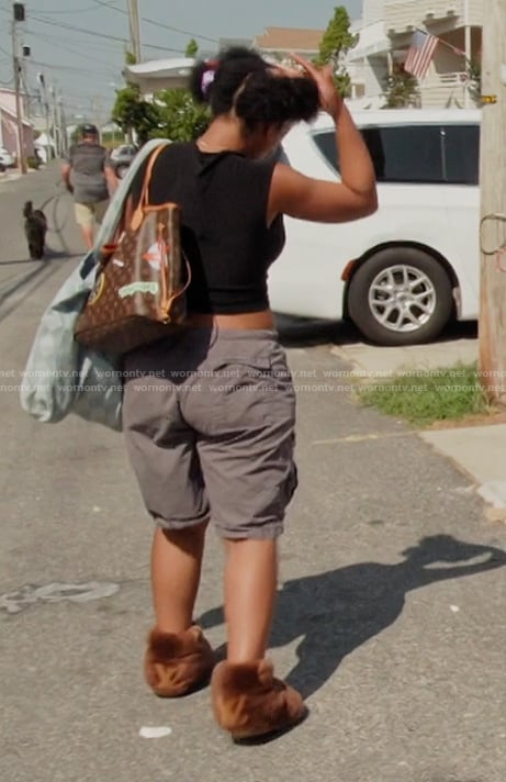 Riley's monogram patch bag on Next Gen NYC