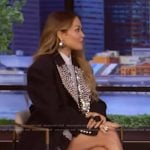 Rita Ora’s black embellished blazer and skirt on Live with Kelly and Mark