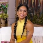 Robin Arzon’s yellow ribbed dress on Good Morning America