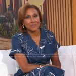 Robin’s navy floral wrap dress on Good Morning America