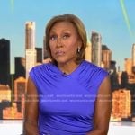 Robin’s purple gathered dress on Good Morning America