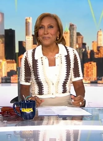 Robin's crochet short sleeve cardigan on Good Morning America