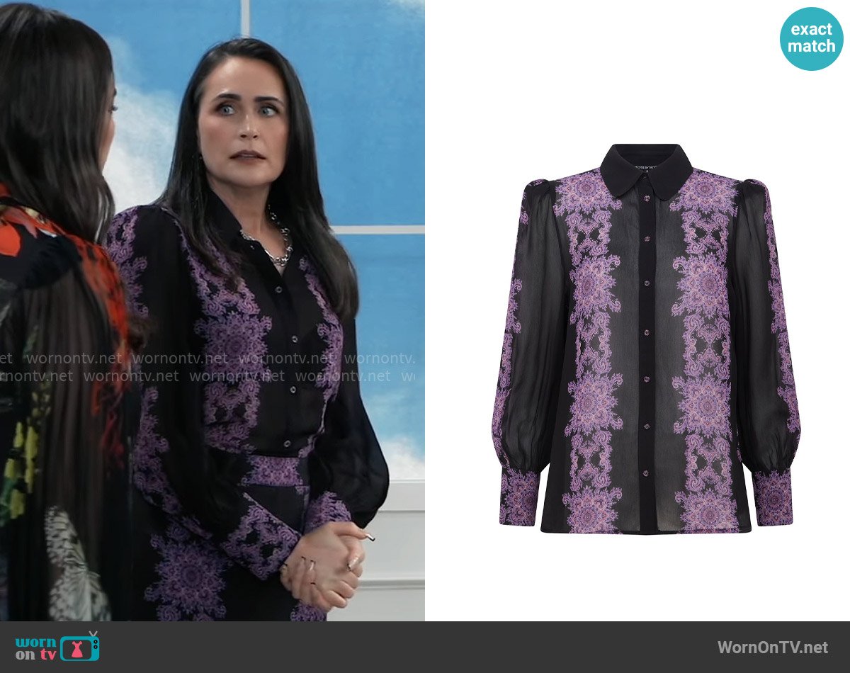 Rose & Nancy Nancy Shirt worn by Lois Cerullo (Rena Sofer) on General Hospital