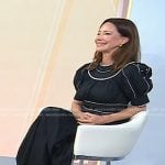 Dr. Samantha Boardman’s black dress with white stitching on Today