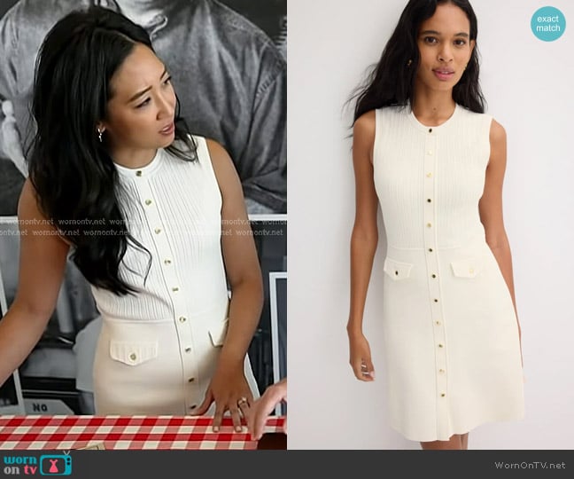 Sandro Rib Knit Mini Dress worn by Kathy Park on Today