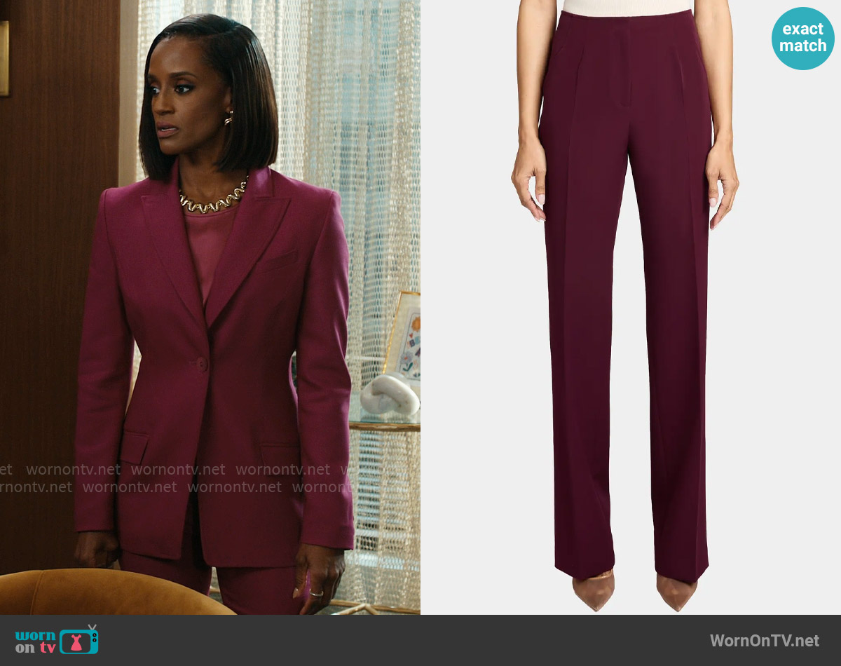 Santorelli Della Pants in Cherry Cola worn by Olympia (Skye P. Marshall) on Matlock