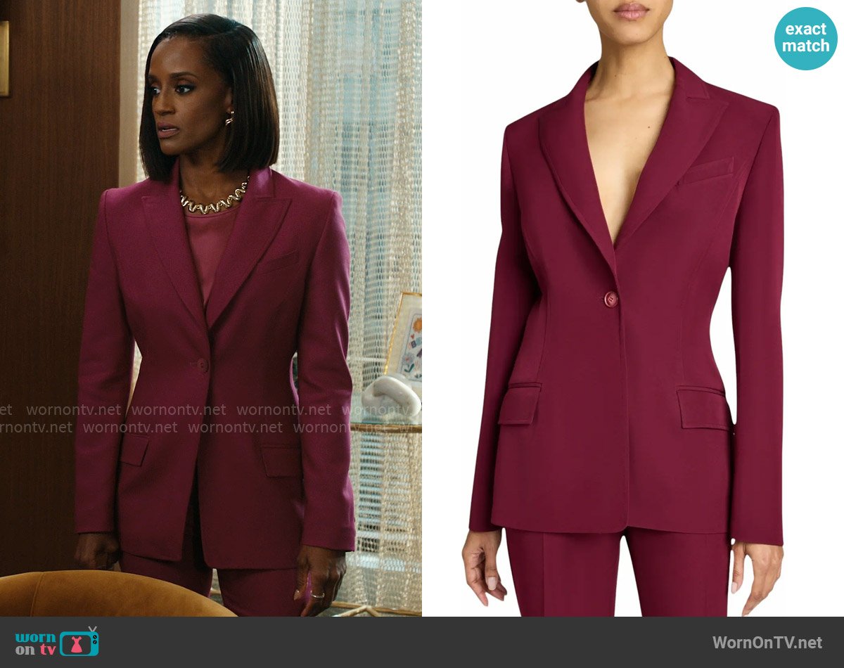 Santorelli Jess Blazer in Cherry Cola worn by Olympia (Skye P. Marshall) on Matlock