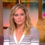 Sara’s stripe ribbed cardigan on The View