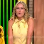 Sara’s yellow button vest and pants on The View