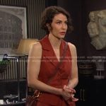 Sarah’s brown vest and pants on Days of our Lives