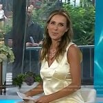 Sarah Eggenberger’s yellow satin dress on Today