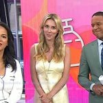 Sarah Eggenberger’s yellow satin dress on Today