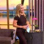 Sara’s brown bodysuit and ruched skirt on The View