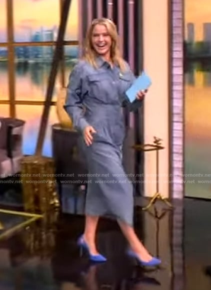 Sara's chambray shirtdress on The View