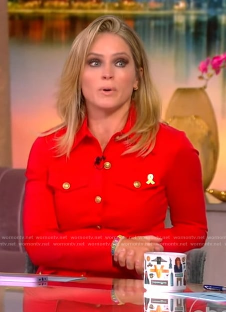 Sara's red jacket on The View