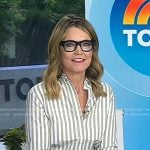 Savannah’s green and white stripe shirt on Today