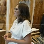 Ssvannah’s whtie buckle waist shirt on Today