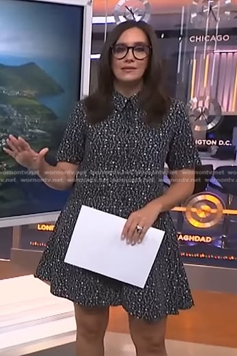 Savannah's black floral mini dress on NBC News Daily