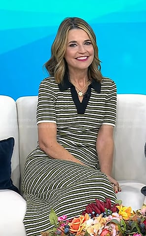 Savannah's green striped polo dress on Today