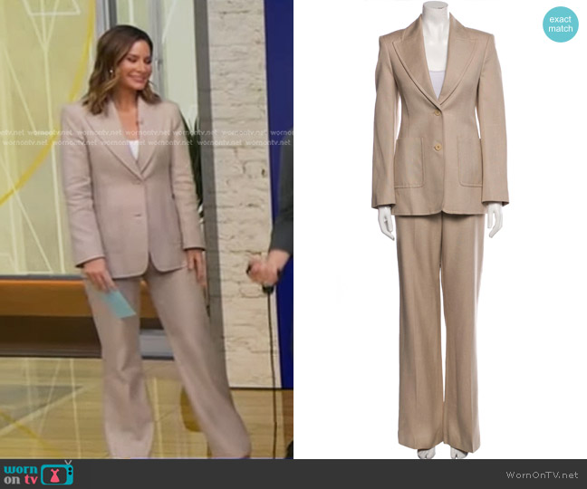 Scanlan Theodore Tailored Patch Pocket Jacket and Trouser worn by Rebecca Jarvis on Good Morning America