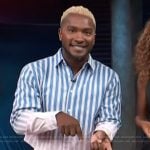 Scott’s ombre stripe shirt on Access Hollywood