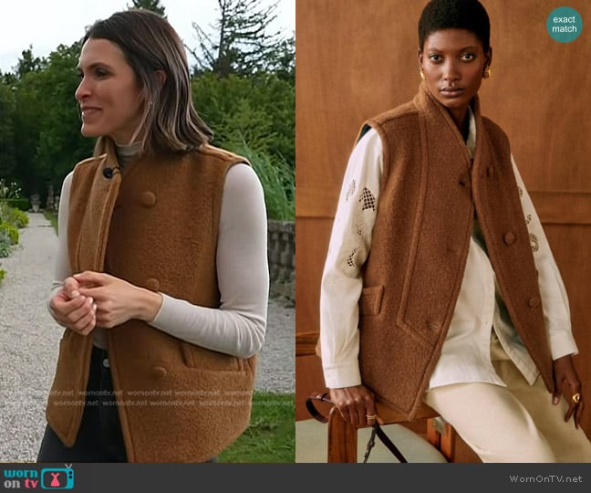 Sezane Carlo Jacket in Camel worn by Molly Hunter on Today