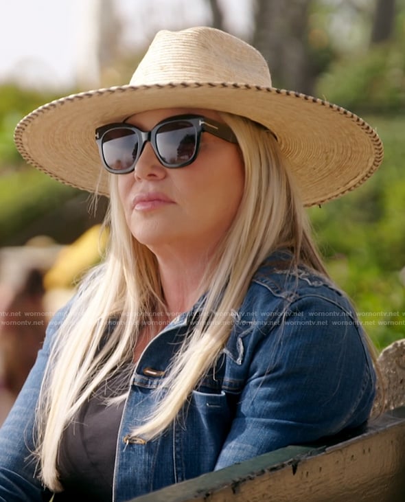 Shannon's denim jacket and sunglasses on The Real Housewives of Orange County