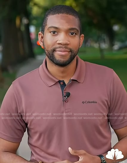 Shaquille Brewster’s purple polo on Today
