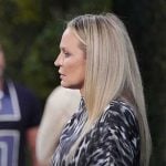 Sharon’s grey leopard print dress on The Young and the Restless