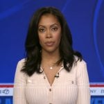 Shirleen’s ivory ribbed dress on Good Morning America