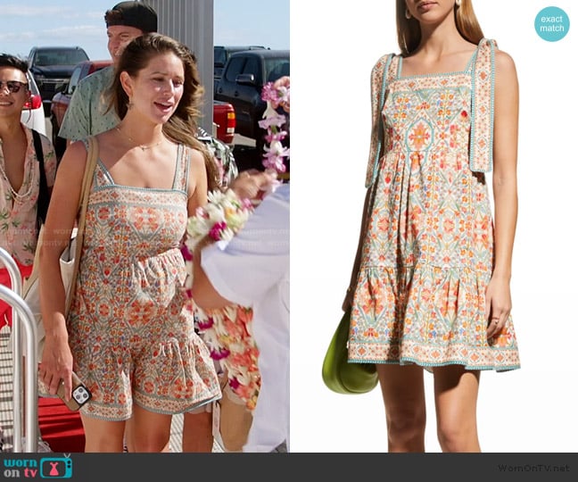 Shoshanna Faye Tiered Square-Neck Mini Dress worn by Nia Booko on The Valley