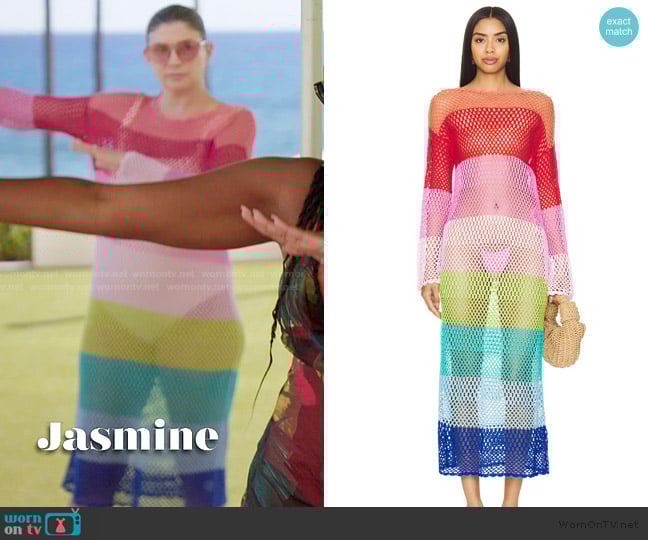 Show me Your Mumu Paula Maxi Dress worn by Janet Caperna on The Valley