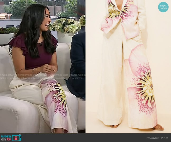 Significant Other Madina Wide Leg Pants worn by Emilie Ikeda on Today