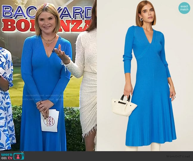 Simkhai Melba Ribbed Midi Dress worn by Jenna Bush Hager on Today
