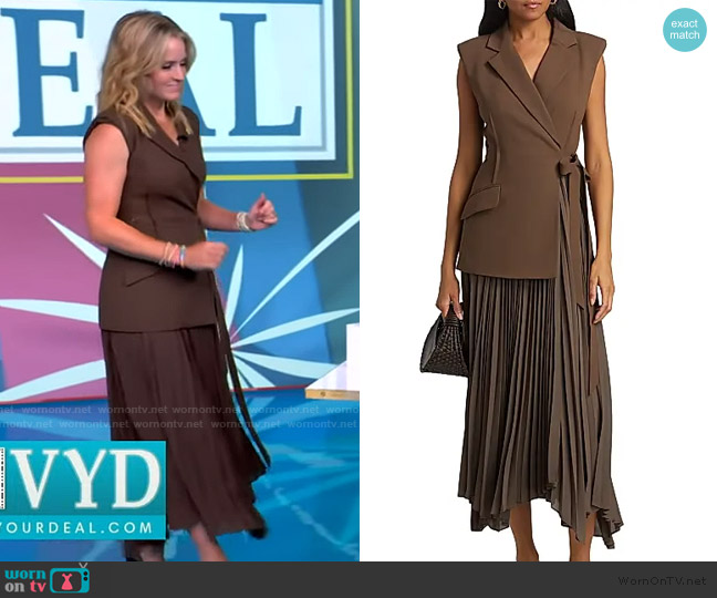 Simkhai Helena blazer dress worn by Sara Haines on The View
