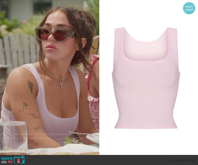 Skims Cotton Rib Tank worn by Ariana Biermann on Next Gen NYC