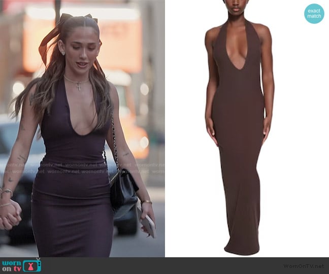 Skims Halter Neck Stretch Dress worn by Ariana Biermann on Next Gen NYC