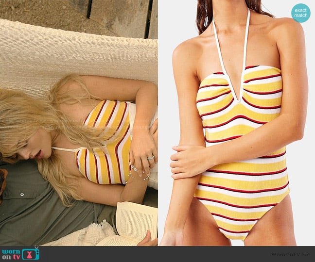 Solid and Striped The Heather One Piece worn by Cadence Sinclair Eastman (Emily Alyn Lind) on We Were Liars