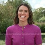 Molly's purple short sleeve cardigan on Today