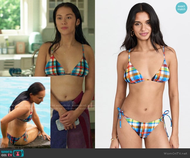 Staud Alexis Triangle Top and Sisley String Bottoms worn by Belly Conklin (Lola Tung) on The Summer I Turned Pretty