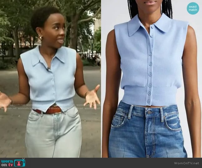 Staud Nola Wool Sweater worn by Zinhle Essamuah on NBC News Daily