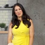 Stefani Sassos’s yellow tie waist dress on Good Morning America