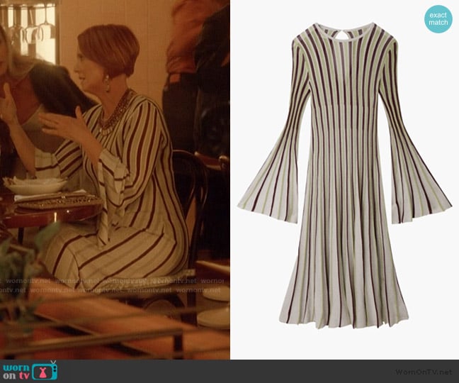 Miranda’s striped dress on And Just Like That