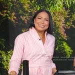 Stephanie’s pink stripe shirtdress on Good Morning America