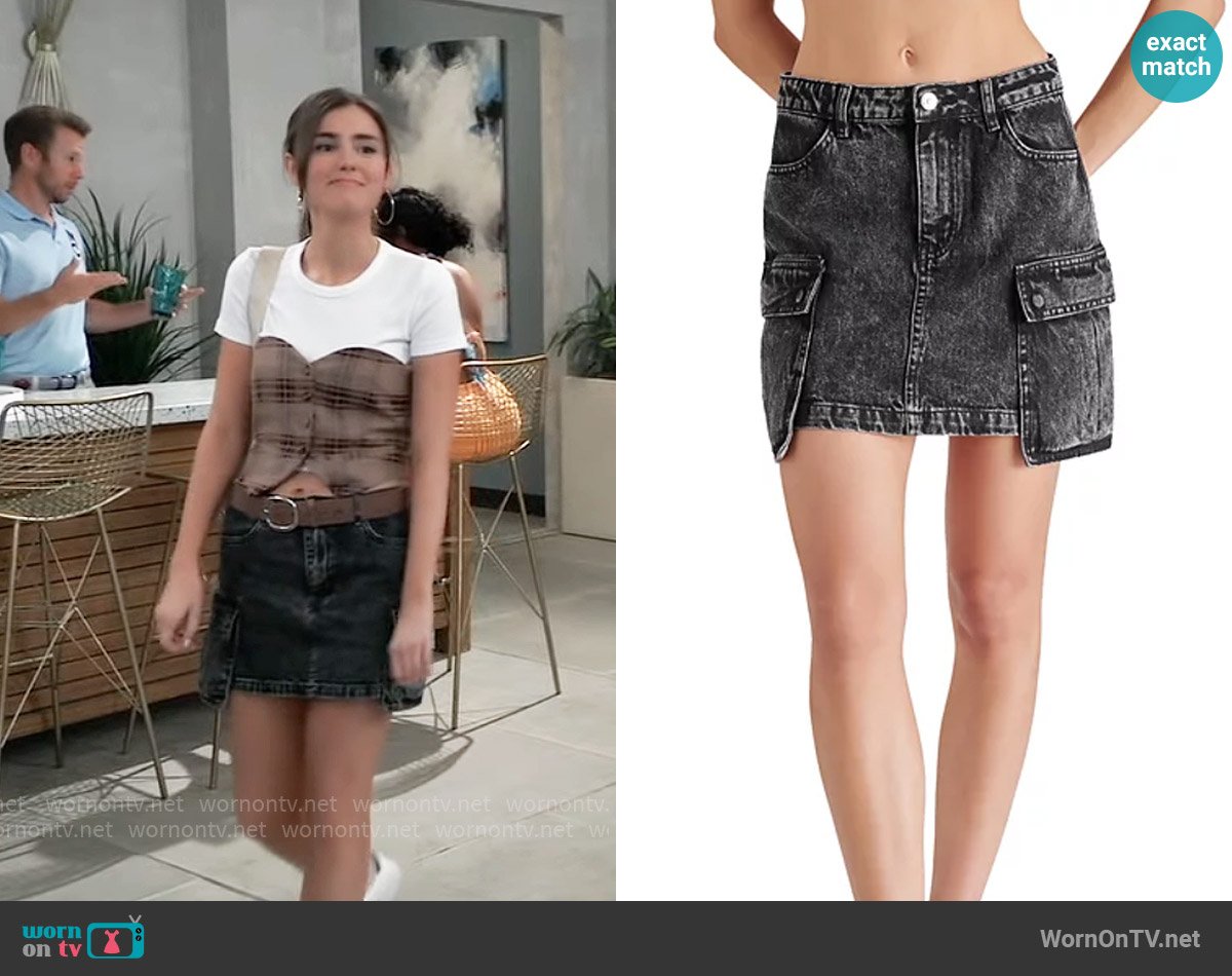Steve Madden Letizia Skirt worn by Emma Scorpio-Drake (Braedyn Bruner) on General Hospital