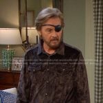 Steve’s brown velvet shirt on Days of our Lives