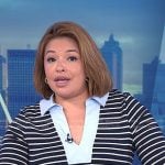 Gilma Avalos’s navy stripe dress on Today