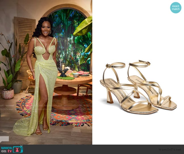 Stuart Weitzman Oasis 75 Sandals worn by Angela Oakley on The Real Housewives of Atlanta